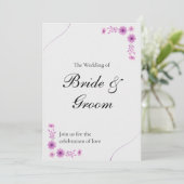 Invitation Elegant Wedding with Timeline & QR Code (Debout devant)