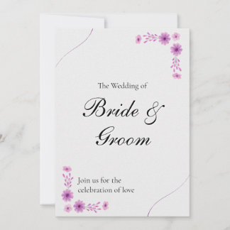 Invitation Elegant Wedding with Timeline & QR Code