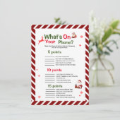 Invitation Élégant What's on Your Phone Christmas jeu card (Debout devant)
