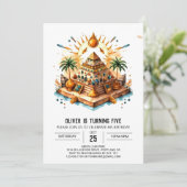 Invitation Elégant Whimsical Custom Pyramides Anniversaire (Debout devant)