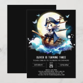 Invitation Elégant Whimsy Pirate Anniversaire (Devant / Derrière)