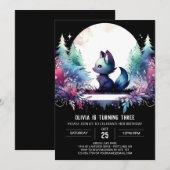Invitation Elegant Whimsy Wolf Birthday (Devant / Derrière)