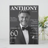 Invitation Elégant Whiskey-Theme 60e anniversaire Photo (Debout devant)