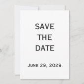 Invitation Elegant White Gay Wedding Save The Date Card (Devant)