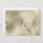 Invitation Elegant white gold gray marble floral Thank You (Dos)