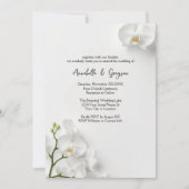 Invitation Elegant White Orchids Wedding (Devant)