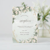 Invitation Elegant White Roses Wedding (Debout devant)
