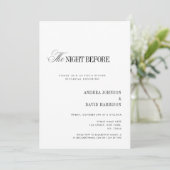 Invitation Elegant White The Night Before Rehearsal Dinner (Debout devant)