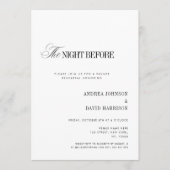 Invitation Elegant White The Night Before Rehearsal Dinner (Devant)