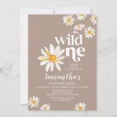 Invitation Elégant Wild Un Anniversaire Boho Daisy Flowers (Devant)
