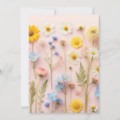 Invitation Elegant Wildflower 1st Birthday Photo (Dos)