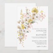 Invitation Elegant Wildflower Colorful Floral Wedding (Devant / Derrière)