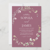 Invitation Elegant Wildflower Floral Frame Wedding (Devant)
