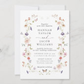 Invitation Elegant Wildflower Floral Wedding (Devant)