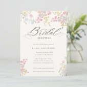 Invitation Elegant Wildflower Garden Bridal Shower (Debout devant)