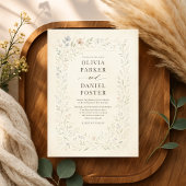 Invitation Elegant Wildflower Garden Floral Botanical Wedding