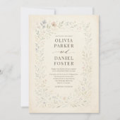 Invitation Elegant Wildflower Garden Floral Botanical Wedding (Devant)