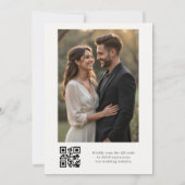 Invitation Elegant Wildflower QR Code Photo Wedding (Dos)