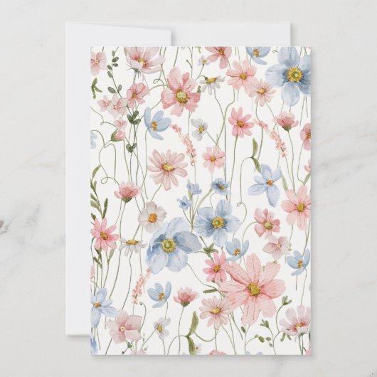 Invitation Elegant Wildflower Wedding (Dos)