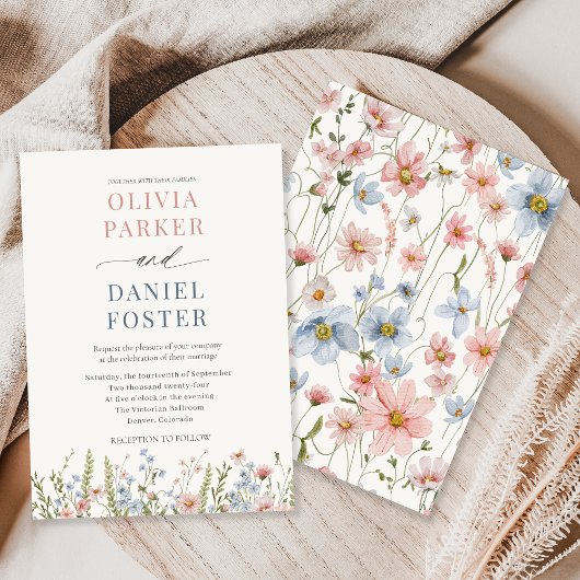 Invitation Elegant Wildflower Wedding