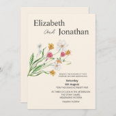 Invitation Elegant Wildflower Wedding Invite (Devant / Derrière)