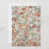 Invitation Élégant William Morris Floral Mariage photo (Dos)