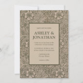 Invitation Élégant William Morris Marigold Mariage Motif (Devant)