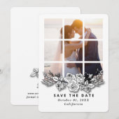 Invitation Elegant Window with Image Wedding Save the Date (Devant / Derrière)