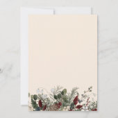 Invitation Elegant Winter Berries & Pine Ivory Wedding (Dos)