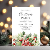 Invitation Elegant Winter Botanical Christmas Party 