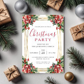 Invitation Elegant Winter Botanical Christmas Party 