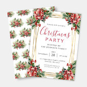 Invitation Elegant Winter Botanical Christmas Party 