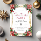 Invitation Elegant Winter Botanical Christmas Party 