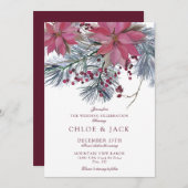 Invitation Elegant Winter Greenery Wedding (Devant / Derrière)