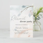 Invitation Elegant Winter Snowfall Retirement Party (Debout devant)