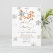 Invitation Elegant Winter What’s Baking Gender Reveal (Debout devant)