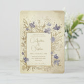 Invitation Elegant Wintry Foliage Winter Wedding (Debout devant)