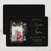 Invitation Elegant Wintry Foliage Winter Wedding (Devant / Derrière)
