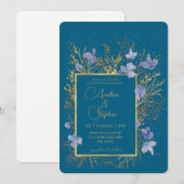 Invitation Elegant Wintry Foliage Winter Wedding (Devant / Derrière)