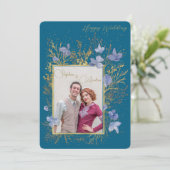 Invitation Elegant Wintry Foliage Winter Wedding (Debout devant)