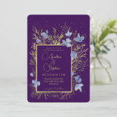 Invitation Elegant Wintry Foliage Winter Wedding (Debout devant)