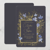 Invitation Elegant Wintry Foliage Winter Wedding (Devant / Derrière)