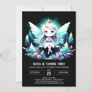 Invitation Elegant Woods Fairy Anniversaire