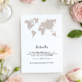 Invitation ELEGANT World Map Wedding details