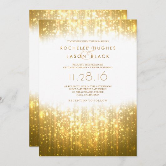 Invitation Élégante (Devant / Derrière)