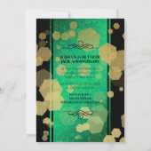 Invitation Élégante 19e anniversaire du Mariage de Jade (Dos)