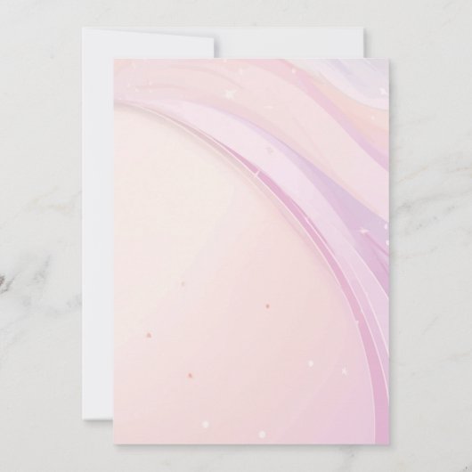 Invitation Élégante 1ère fête des papillons roses (Dos)