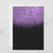 Invitation Élégante 21e anniversaire Black Purple Parties sci (Dos)