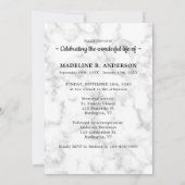 Invitation Élégante 3 Photos Célébration De La Vie En Mémoria (Dos)