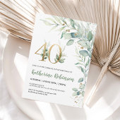 Invitation élégante 40 ans en or rose